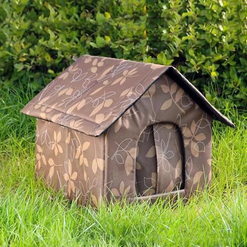 Abrigo para gatos ao ar livre,Cama de gato aquecida à prova d'água durável | Casa de gato de invern