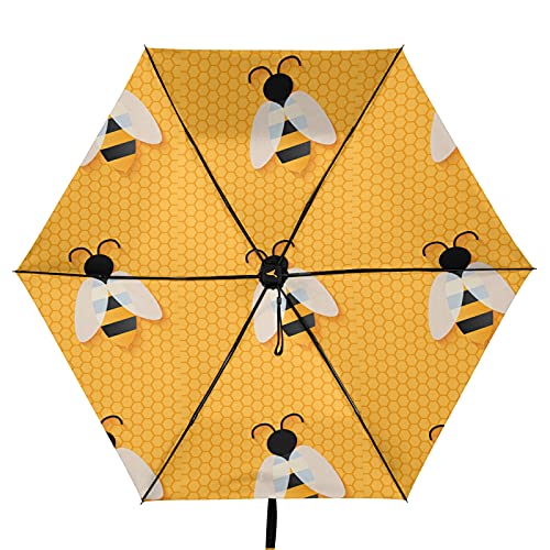 Parapluie pliable motif abeille résistant avec toile imperméable UV - 2