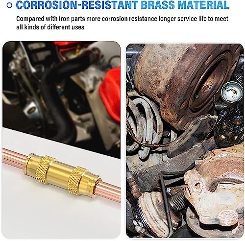 Image of TAILONZ PNEUMATIC 6PCS 1 /8 inch Straight Out Pipe Air Fittings, Straight Brass Push Type Air Brake Pipe Fittings for Cars, Trucks, Air Brake Systems, Etc.