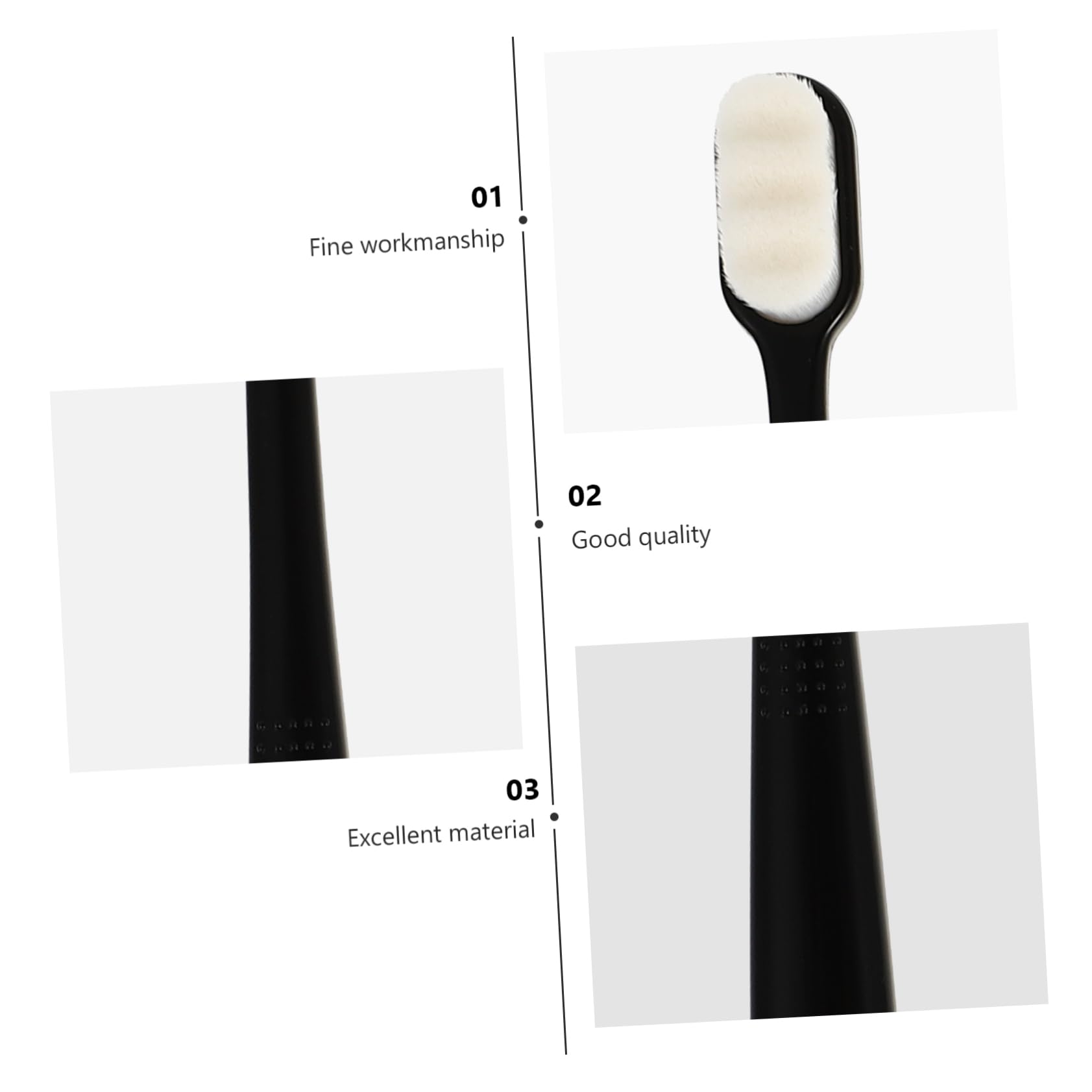3 Series Cepillo De Cepillo De De Cerdas Suaves s De A Granel Toothbrush Escova Dentes De Estilo Ondulado Pbt 6 Piezas*3