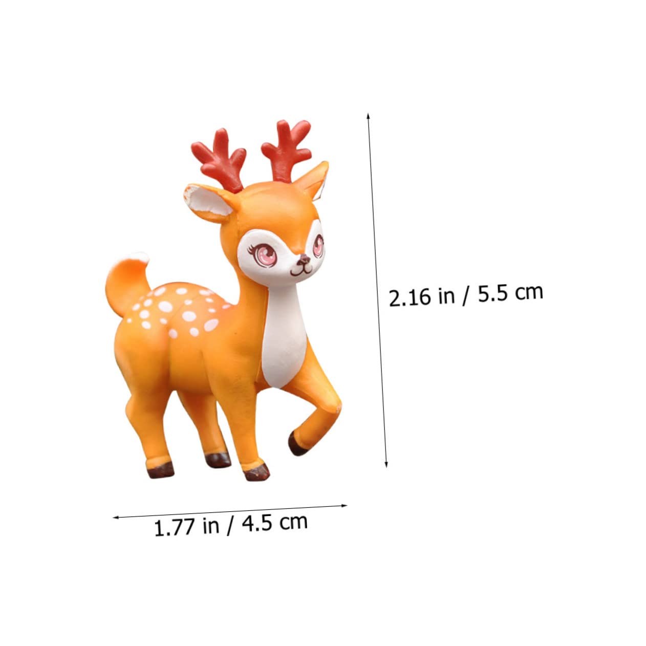 ULTECHNOVO 20stücke Cartoon REH Figuren Resin Tier Dekoration Für Schreibtisch Garten Und Party Niedliche REH Ornamente Für Kreative Innenraumgestaltung