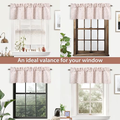 DriftAway-Harper-Ink-Floral-Pattern-Window-Treatment-Valance-Curtain-Living-Room-Bedroom-Dining-Room-Rod-Pocket-52-Inch-by-14-Inch-Plus-2-Inch-Header-Watercolor-Painting-Beige DriftAway Harper Ink Floral Pattern Window Treatment Valance Curtain Living Room Bedroom Dining Room Rod Pocket 52 Inch by 14 Inch Plus 2 Inch Header Watercolor Painting Beige