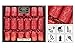 Produktbild 6 Exquisite Large Red Flock Christmas Crackers (Knallbonbons)