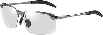 Photochromic Sunglasses for Men UV400 Protection Anti Glare Polarized Sport