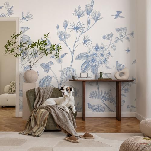 Tapisserie murale autocollante motif floral 416x254 cm et décoration salon - 3