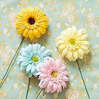 Amazon.co.jp: 造花 ガーベラフルリール-S イエロー-4(12本) ZGE-YS4