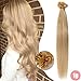 Produktbild Extensions Echthaar Bondings 1g U-Tip Haarverlängerung 50 Strähnen Keratin Human Hair 50g-50cm(#24 Mittelblond)