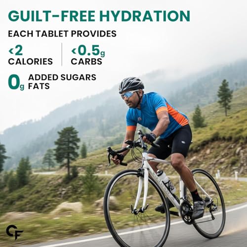 Image of Carbamide Forte Electrolyte Supplement with Zero Added Sugar | Electrolytes Hydration Tablets for Sustained Energy with 5 Essential Electrolytes No sugar + 4 Vitamins & Amino Acids | Pack of 20 Effervescent Tablets x 2