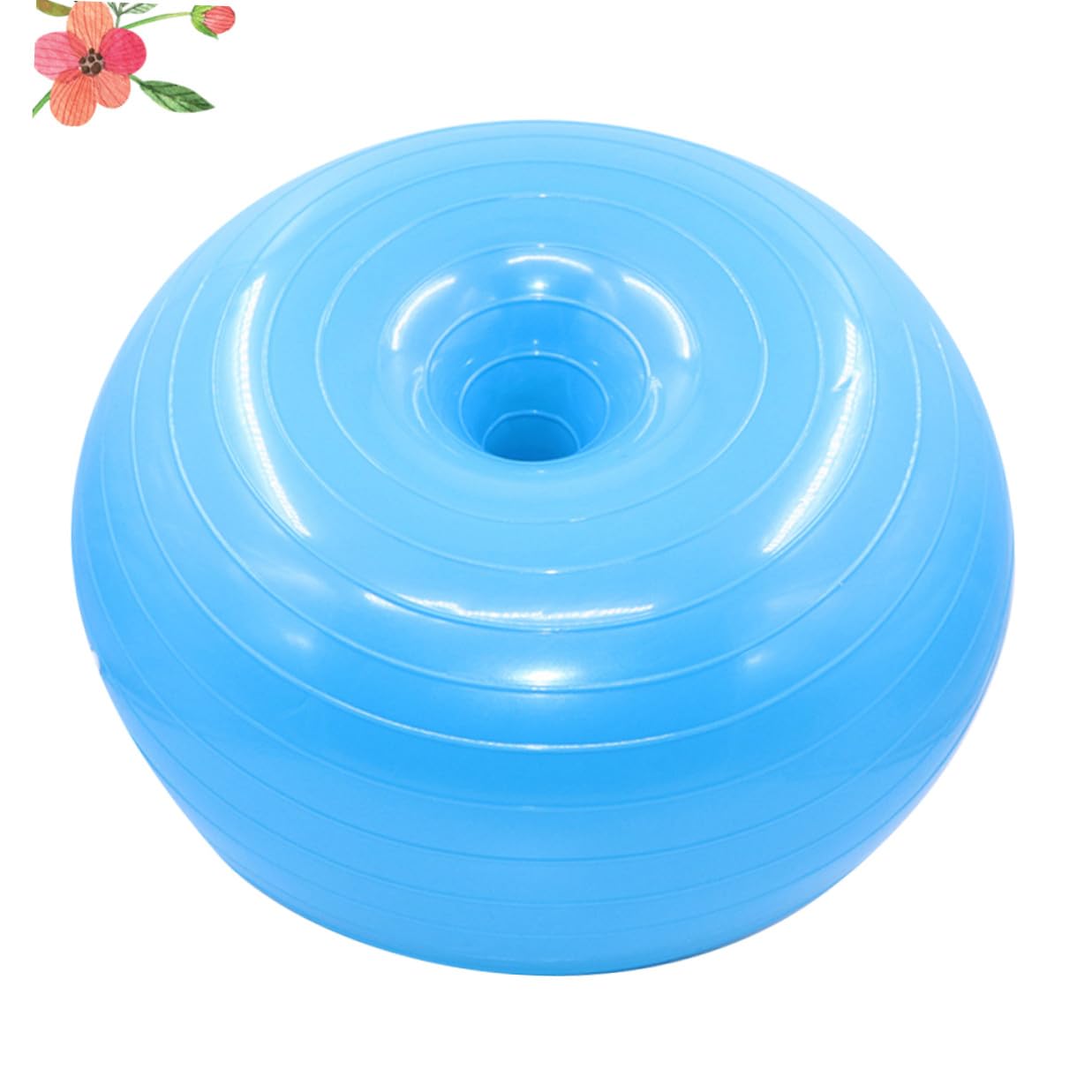Alipis Blauer Donut Gymnastikball aus PVC mit Luftpumpe für Zuhause