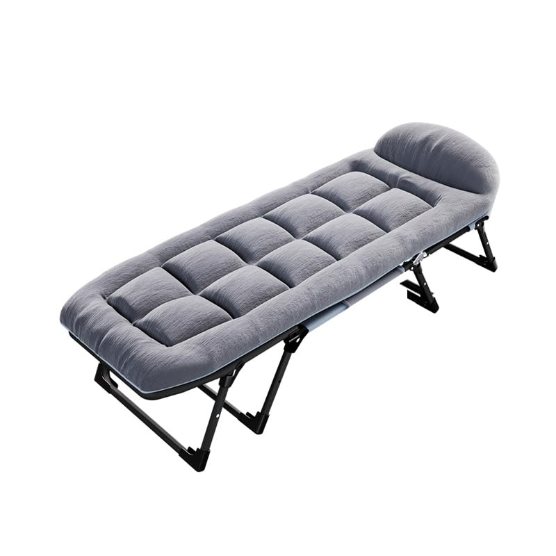 Lit de Camp Pliable avec Matelas Pochette 150 kg Charge Pliant 1 Personne Longueur 190 cm - Cadre en Métal pour Extérieur Voyage Pêche Randonnée Maison Jardin - 190...