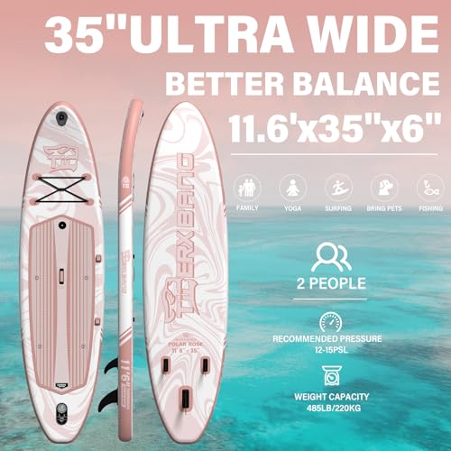Polar/Wave Sunny Wave Collection 11'6" Inflatable Stand Up Paddle Board with Accessories
