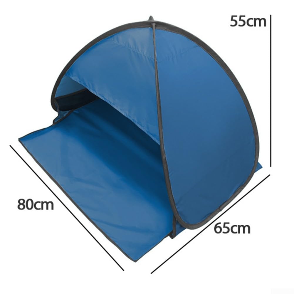 Tenda automatica per animali domestici per cani e gatti, tenda parasole portatile da spiaggia con protezione UV, installazione rapida, da campeggio, con tasche portaoggetti, blu (blu zaffiro)