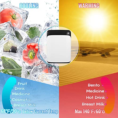 Mini koelkast 10 L, Mini koelkast for huidverzorging, cosmetica, drank, snacks, rustige draagbare kleine koelkast AC/DC, Elektrische koeler en warmer for auto-camping - Afbeelding 7