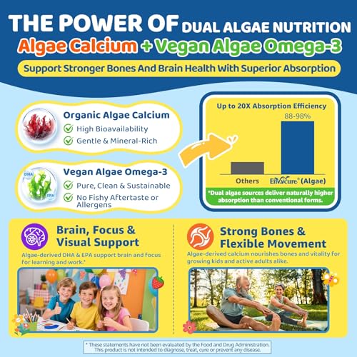 Image of Sea Moss + Elderberry Gummies for Kids & Adults, 19-IN-1 Super Food with Spirulina, Algae Omega 3, Algae Calcium, Ashwagandha, Mushroom, Vitamins D3, C for Immune, Gut, Bone, Energy, Brain,Vegan 60Cts