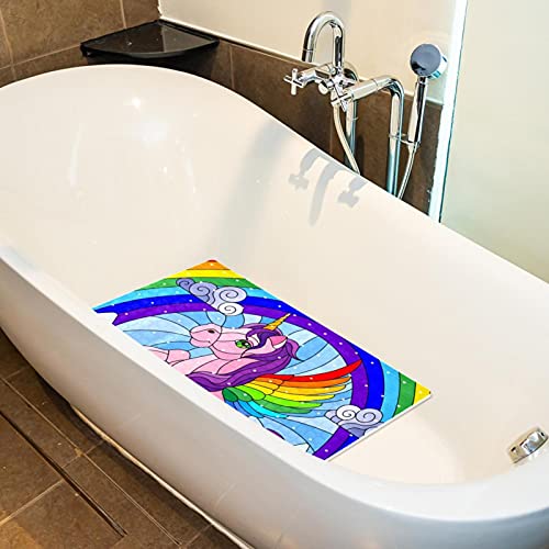 Tapis de bain licorne antidérapant avec ventouses pour la douche - 5
