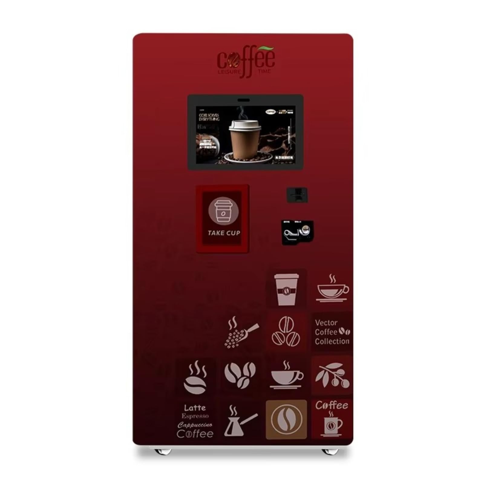 Commercial-grade coffee vending machine AI intelligent automatic coffee machine supports cashless payment and remote monitoring suitable for airports