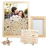COZENTA ウェルカムボード フォトフレーム セット 結婚式 手作りキット ゲスト 参加型 ハートドロップス 結婚証明書 芳名帳