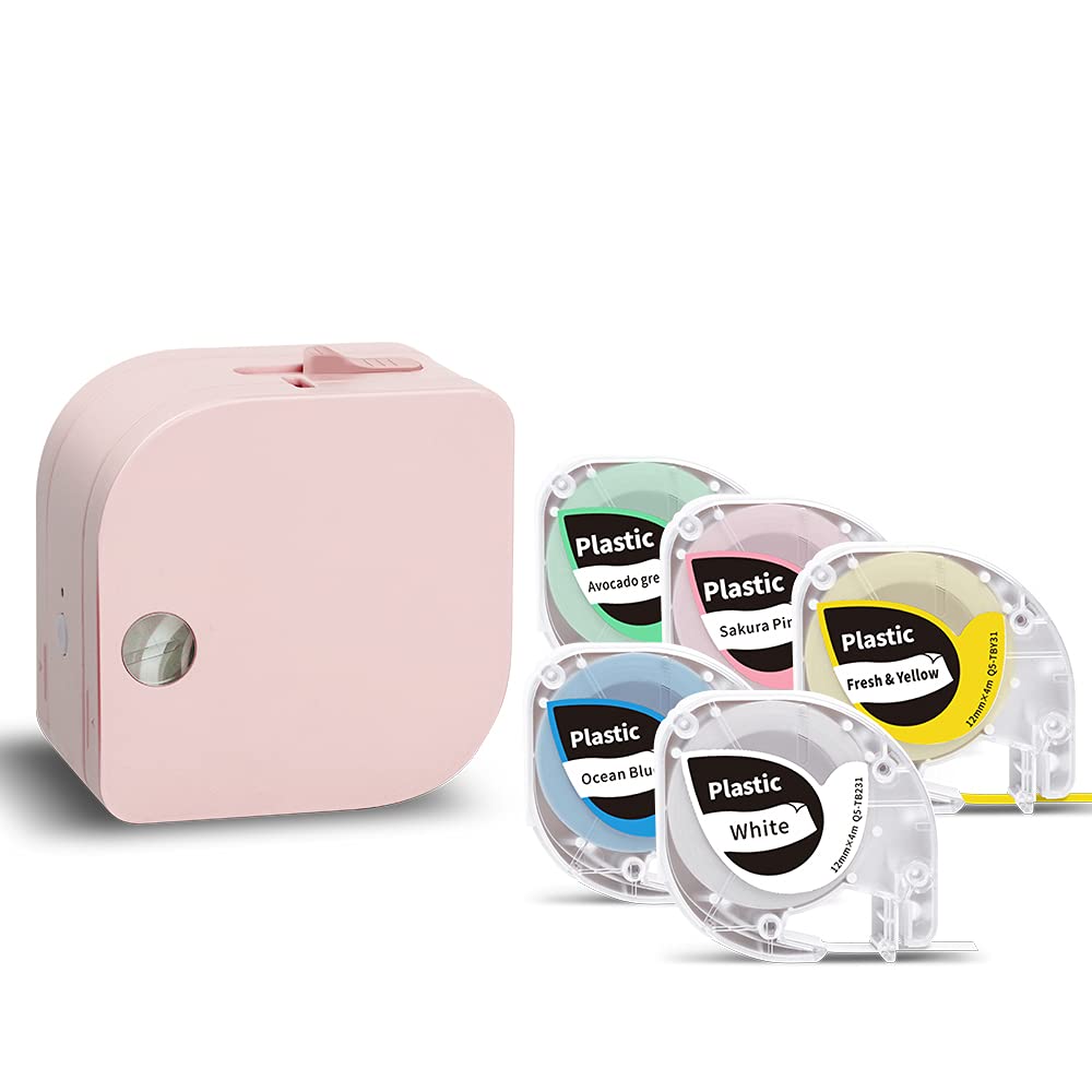 PhomemoLabel Maker- P12 Bluetooth Thermal Printer for Office, School, Home-use, Clothing Label, Satin Ribbon Labels, Label Maker Machine with Color Label Refills, Gift for Women Men,Organization