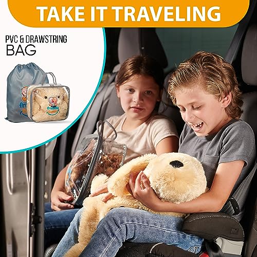 Image of FRIENDLY CUDDLE Weighted Lap Blanket for Kids & Adults - Kids Weighted Blanket - ASD, Sensory Processing Weighted Stuffed Animals Dog Toy - Microwavable Weighted Lap Pad for Kids, 5 Lbs.