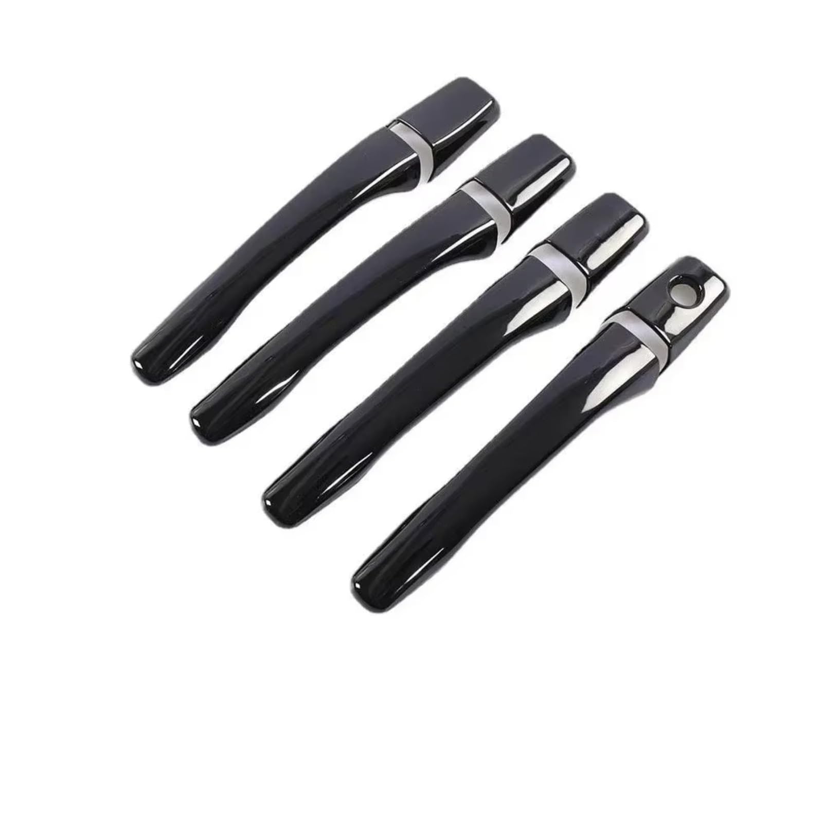 Xiaoyans Black 1 Keyhole Car Exterior Door Handles For Mitsubishi For Outlander For Lancer For Mirage For Evolution 2003-2006 Stickers Black Carbon Fiber Car Door Handle Cover(Black 1 Keyhole)