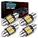 Yorkim DE3175 LED Bulb 31mm Festoon LED Bulb White Super Bright CANBUS 10-SMD 4014 Chipsets, 3175 LED Bulb, DE3022 LED Bulb, 31mm LED Bulbs, 3022 LED for Car Interior Lights, Pack of 4
