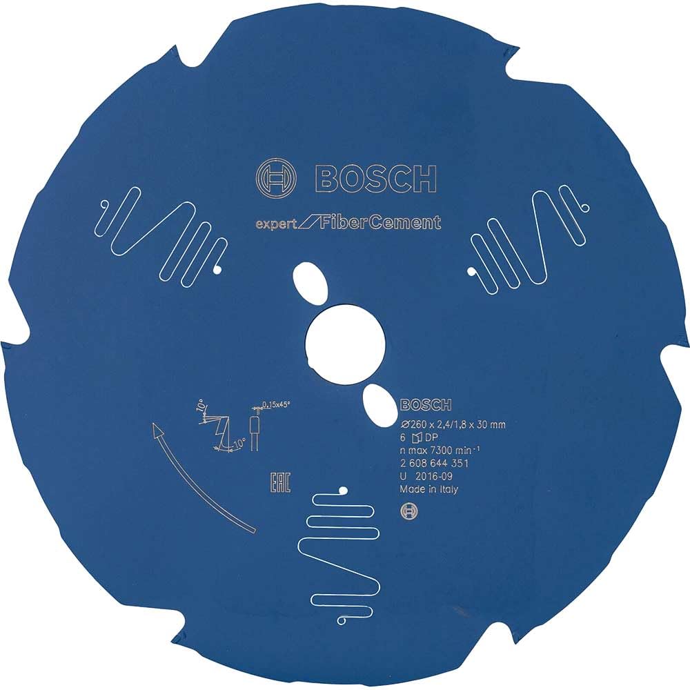 Bosch EXPERT Fiber Cement Cutting Saw Blade 260mm 6T 30mm