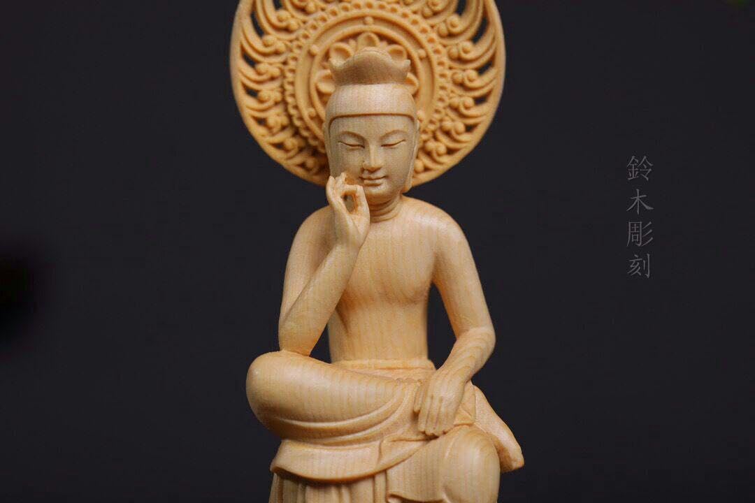 Amazon｜静思観音 木彫仏像 開運風水 無病息災 仏教美術品 精密細工 