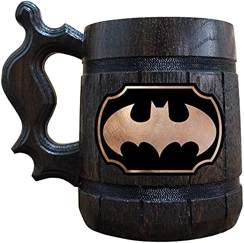Comix Superhero Beer Mug, 22 oz, Beer Stein, Comix Gifts, Fathers Day Beer Mug, 21st Birthday Gifts For Him, Wooden Tankard, Gamer Gift
