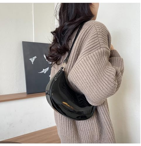 Image of Patent Leather Evening Purse Shiny Clutch MINI Hobos Armpit Shoulder Bag