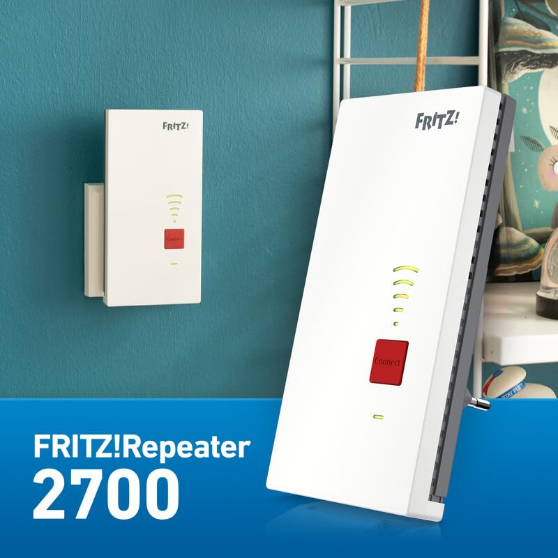 Fritz!Repeater 2700 (ultrasnelle Wi-Fi 7 met maximaal 6.500 Mbit/s, geoptimaliseerd wifi-bereik, wifi-mesh, eenvoudige installatie, hoogste veiligheidsstandaard dankzij WPA3/2, Duitstalige versie) - Afbeelding 5