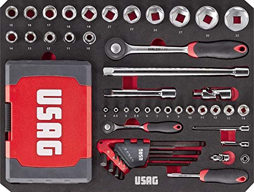 USAG 002 JTMA Valgia Trolley Werkzeughalter 181 Stück Werkzeugschlüssel – Bild 3