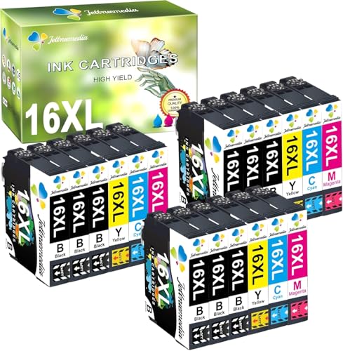 【Compatibilità Stampante】Perfettamente compatibile con Epson Workforce WF-2010W WF-2510WF WF-2520NF WF-2530WF WF-2540WF WF-2630WF WF-2650DWF WF-2660DWF WF-2750DWF WF-2760DWF stampante, questa cartuccia di inchiostro assicura una facile installazione senza danneggiare la stampante