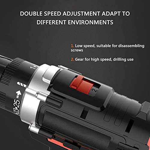 Spacmirrors Akku-Bohrschrauber, 12-V-Lithium-Akku-Bohrmaschine, 15-Gang-Drehmomenteinstellung, Doppellager… – Bild 3
