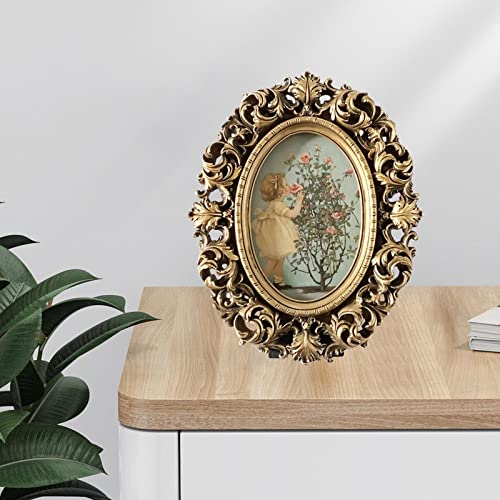 AMLESO Moldura de estilo europeu para mesa e pendurar na parede elegante floral em antigo para sala