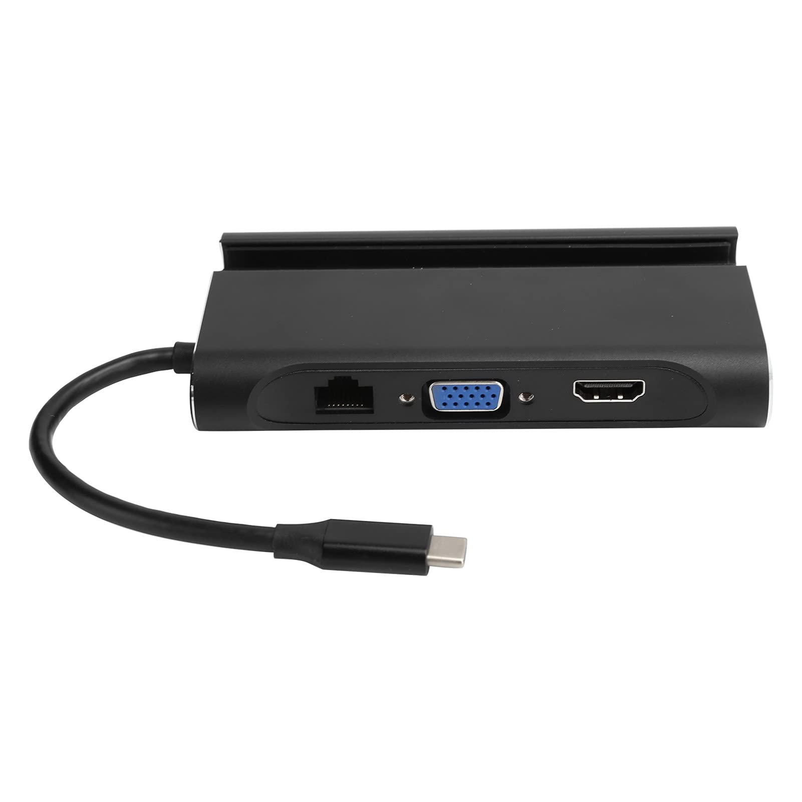 7-portowy Hub USB 3.0, 7-calowy 1 Stacja Dokująca Hub USB Typu C, Adapter Koncentratora USB, Interfejs Multimedialny HD/VGA/USB X 3 / PD, Obsługa 60W Mocy ładowania, Plug And Play