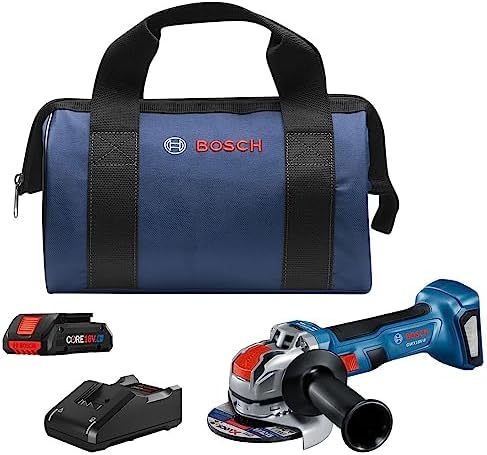 BOSCH GWX18V-8B15 18V X-LOCK Brushless 4-1/2 In. Angle Grinder Kit with (1) CORE18V 4 Ah Advance...
