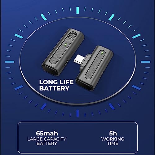 Image of MOOZMOB K91 Professional Grade Wireless Lavalier Mic with Charging Case and Noise Reduction Collar Microphone for Video Recording Vlogging ASMR Podcast Interviews YouTube (Black, Plastic Body)