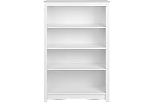 Prepac Home Office 31.5-Inch 4-Shelf White Bookcase