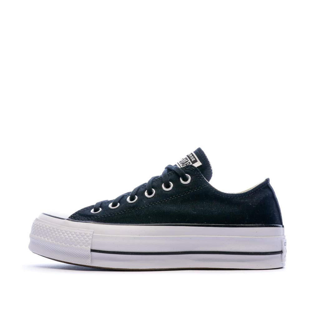 Converse Womens All Star Lift Ox Platforms Trainers Black 6 UK