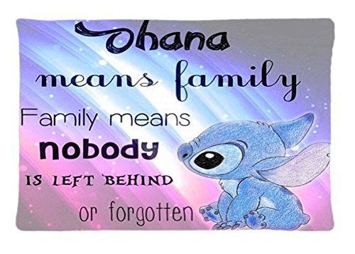 Lilo And Stitch Quotes Custom Pillowcase Rectangle Pillow Cases 20x30 Inches (one side)
