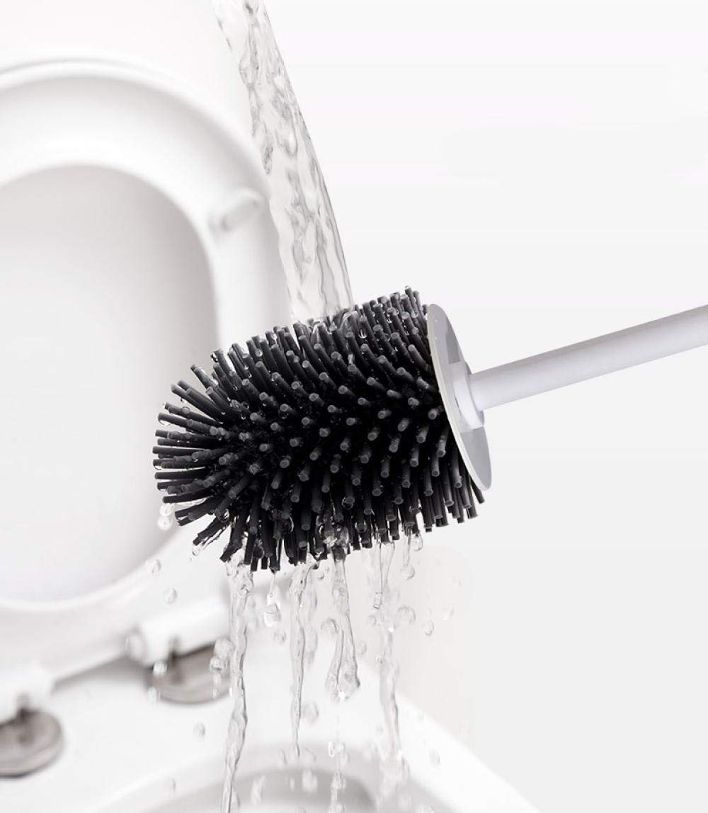 Reinigungsbürstenset Toilette ohne Totwinkel Silikonbürste Schallwand Langgriff Toilettenbürste
