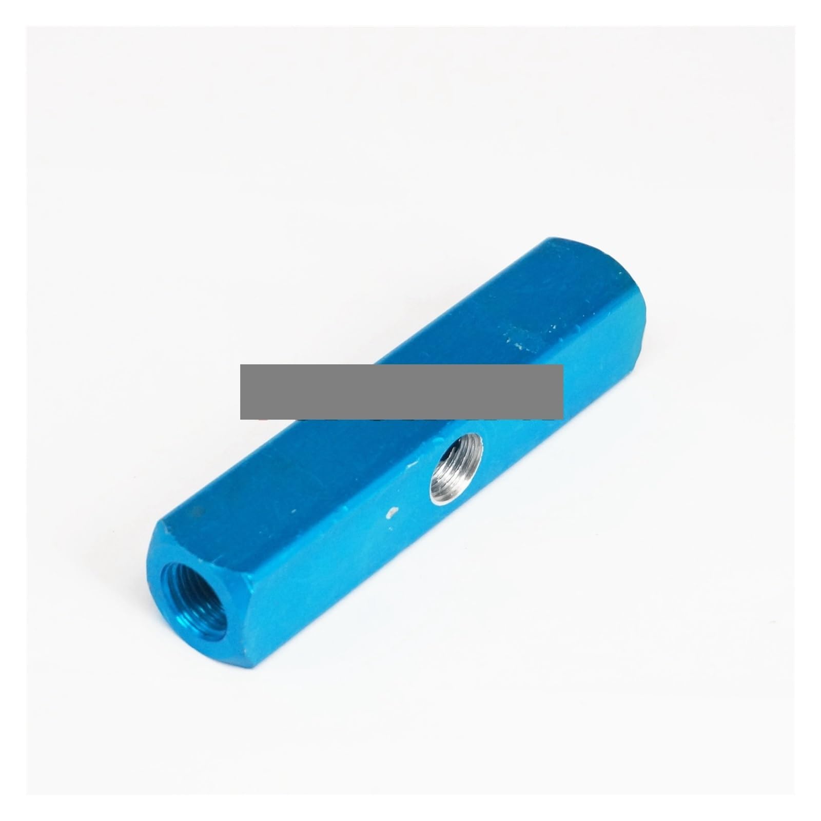 AARTERZZA Air Compressor 1/4" BSPP 3 Way Aluminum Quick Connector Air Hose Manifold Block Splitter Light Blue for air Cylinder Systems