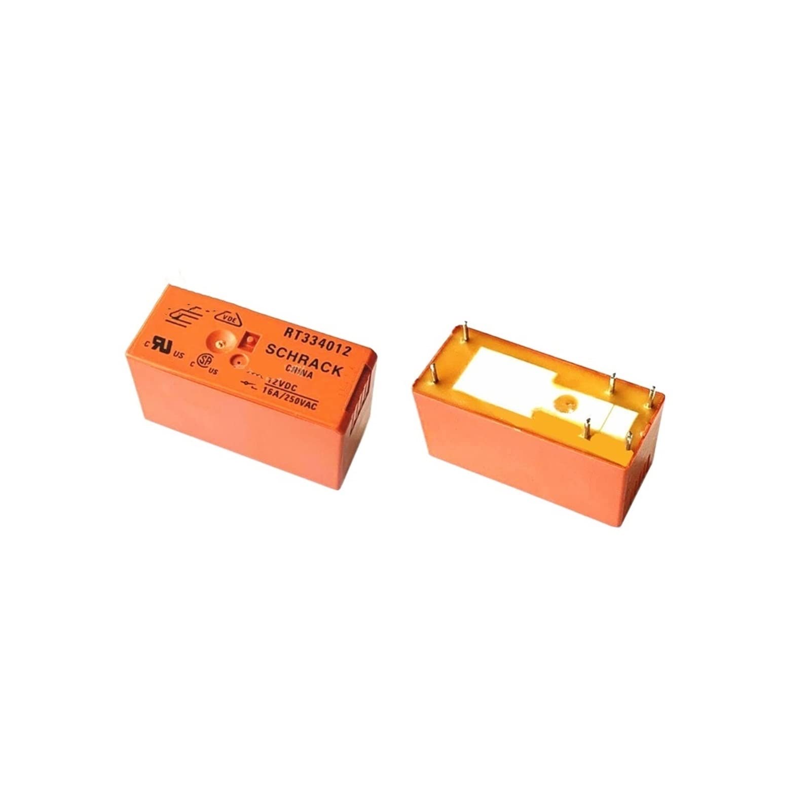 5 TEILE/LOS Relais RT334005 5VDC RT334012 12VDC RT334024 24VDC 5V 12V 24V 16A 6PIN Ersatzteile (Size : RT334012)