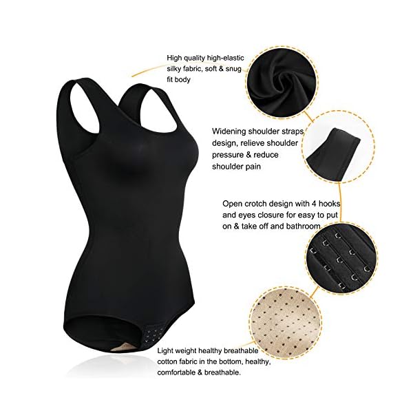 Irisnaya-Shapewear-Bodysuit-Scoop-Neck-Tank-Tops-for-Women-Tummy-Control-Waist-Trainer-Vest-Full-Body-Shaper Irisnaya Shapewear Bodysuit Scoop Neck Tank Tops for Women Tummy Control Waist Trainer Vest Full Body Shaper (3XL, Black)