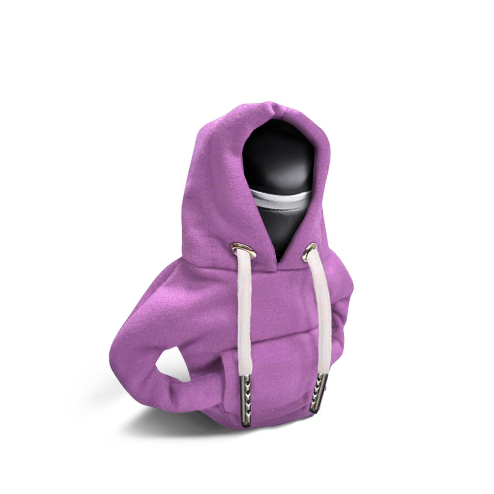 Lecctso Car Shift Knob Hoodie, Fashionable Sweater Hoodie Auto Gear Shift Knob Protector, Universal Car Interior Accessories Funny Car Shift Knob Cover for Car Truck SUV（Purple）