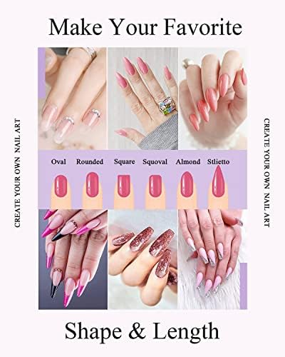Poly Nail Gel Kit, Phoenixy 15ml 9 Colours Poly Nail Extension Gel Set Builder Enhancement Starter Kit with Slip Solution Basic Manicure Tools Gifts for Women