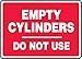 EMPTY CYLINDERS DO NOT USE