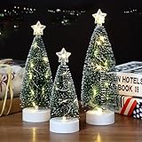 Hopeholic クリスマスツリー ミニ 卓上 3点セット 17.1/19.6/22.4cm 卓上ツリー 電池式 LEDライト クリスマス飾り ミニクリスマスツリー テーブル ミニツリー 置物 デコレーション インテリア クリスマス用 プレゼント ギフト 雰囲気 christmas tree