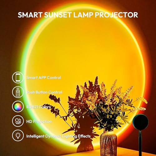 Molemyn 21-Color Sunset Lamp Projector with App Control — view 8