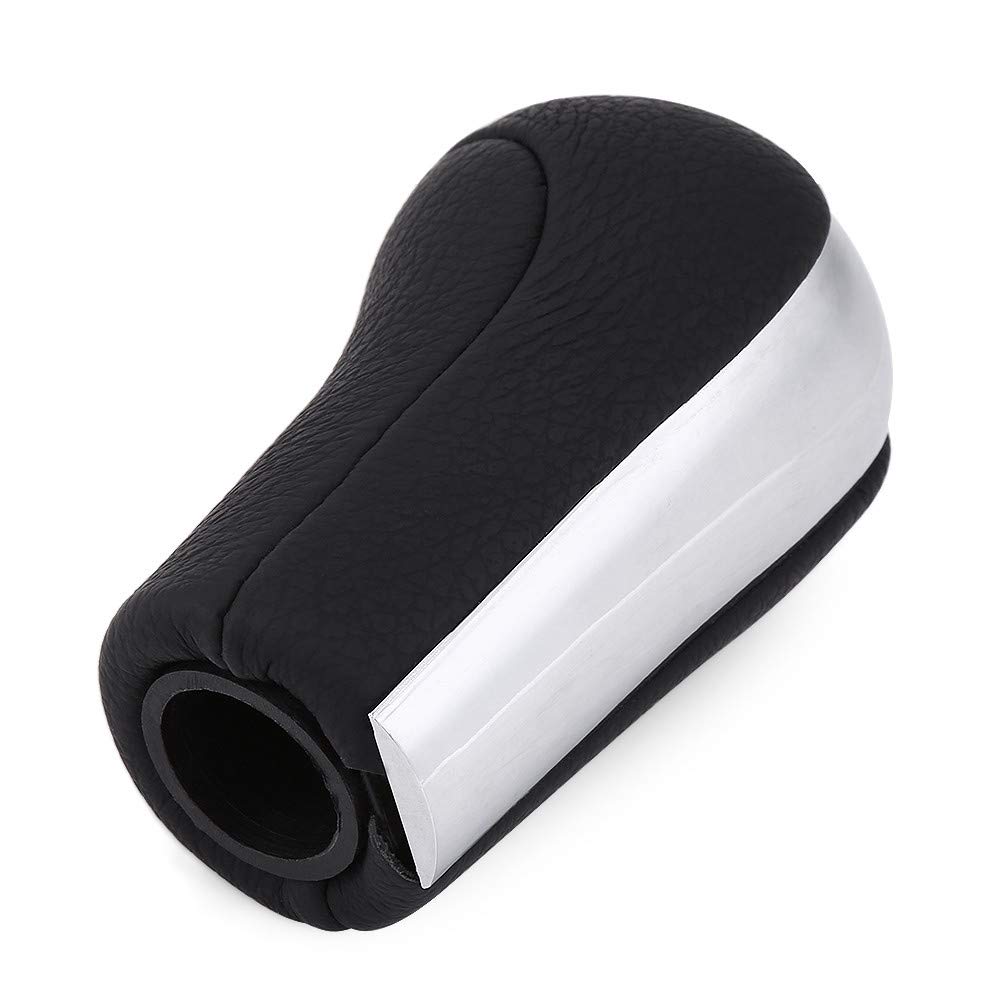 Pomello Cambio 5 Marce In Pelle PU E PVC, Compatibile Con Toyota Corolla, Avensis, Yaris, RAV4, Verso, Nero/argento - 5